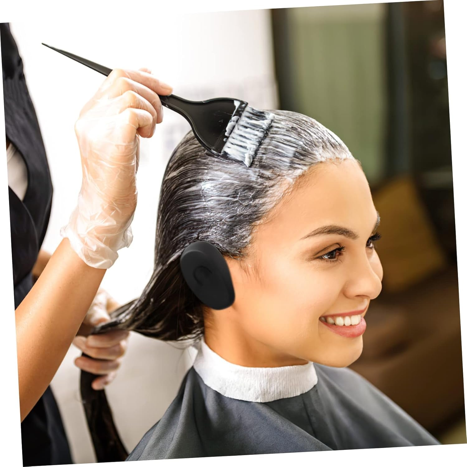 1Set Hair Dyeing Tools Hair Color Brush and Bowl Kit for and Salon Use Includes Mixing Spoon and Highlighting Board Style