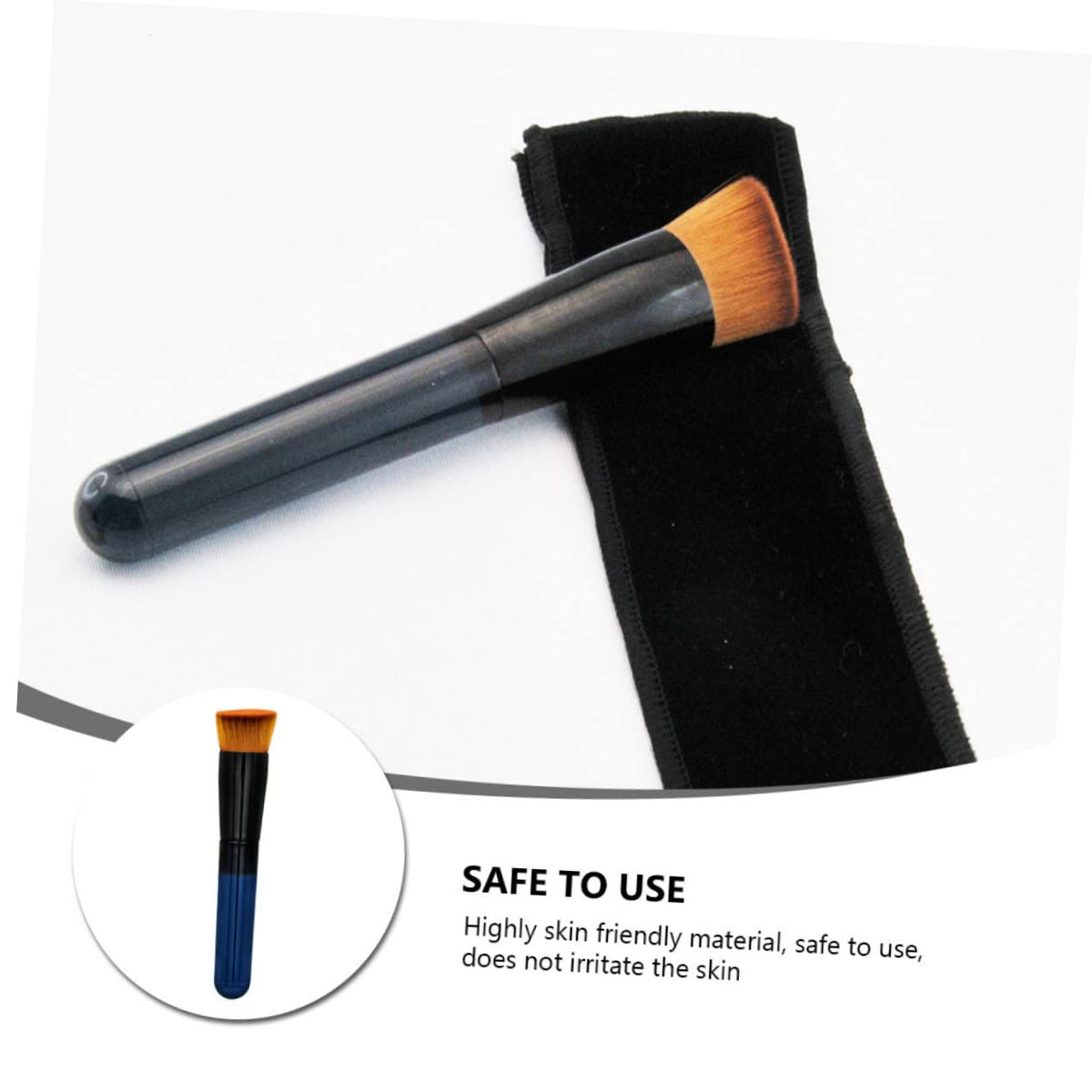 Angled Flat Foundation Brush High-Density Synthetic Hair Makeup Blending Brush for Women