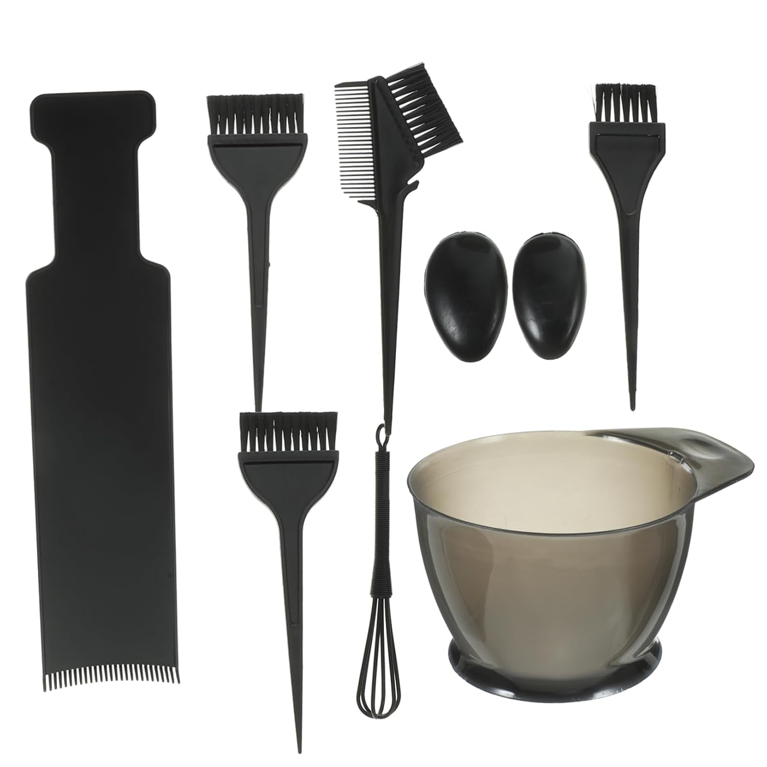 1Set Hair Dyeing Tools Hair Color Brush and Bowl Kit for and Salon Use Includes Mixing Spoon and Highlighting Board Style
